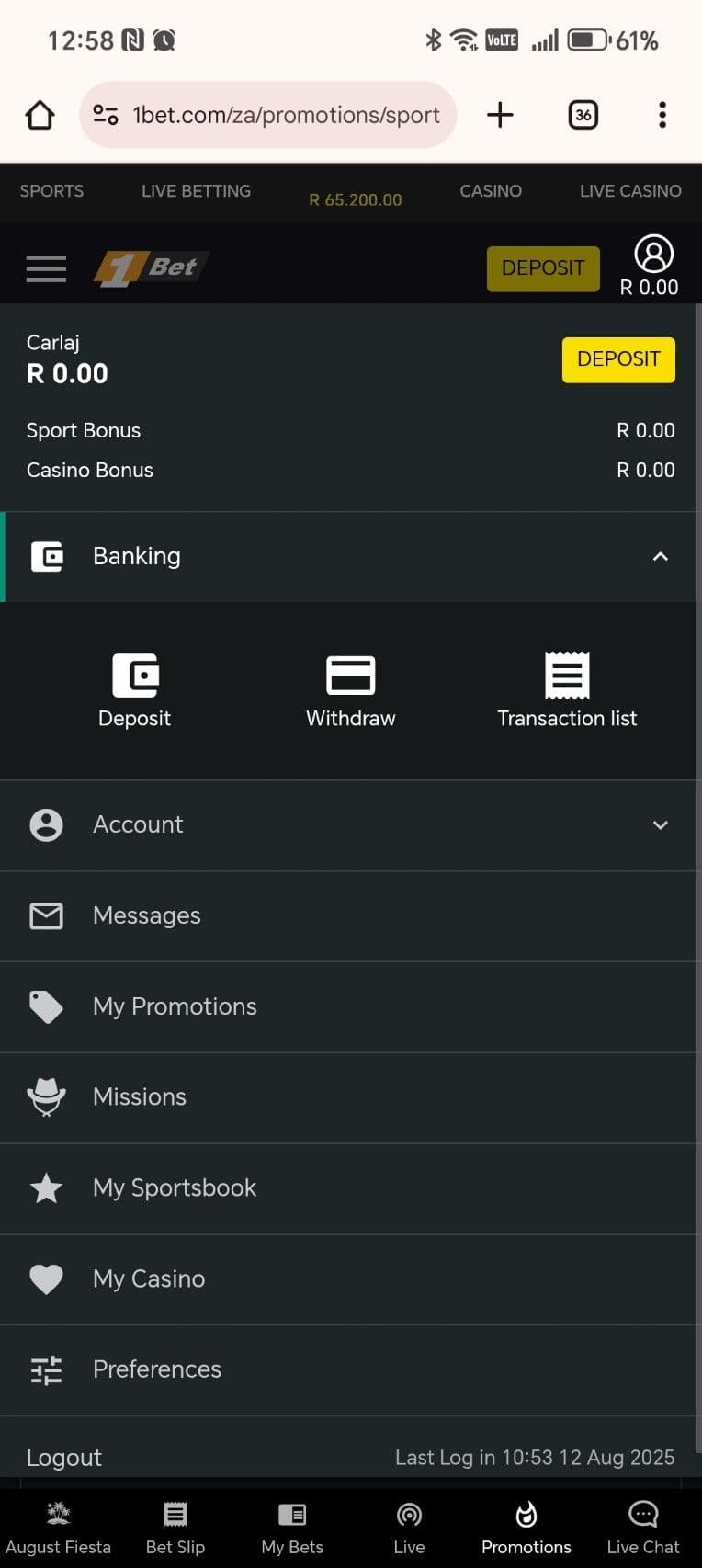 1Bet Deposit Guide