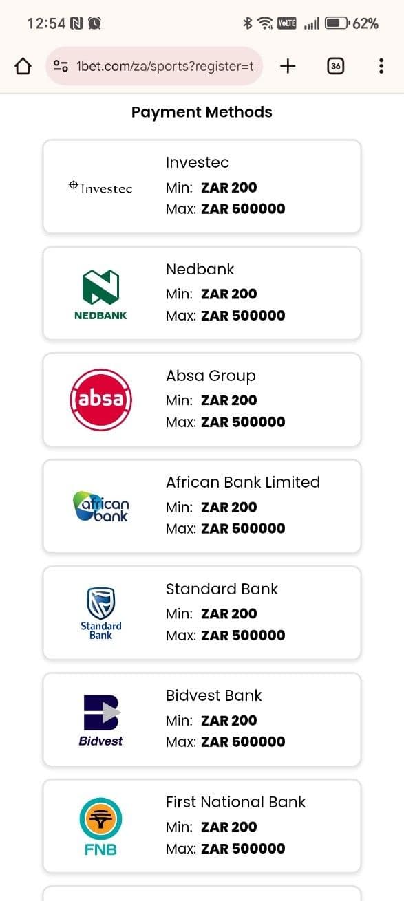 1Bet Deposit Guide