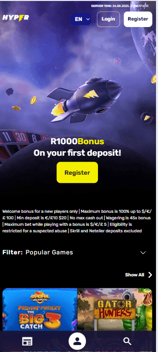 Hyper Casino account 