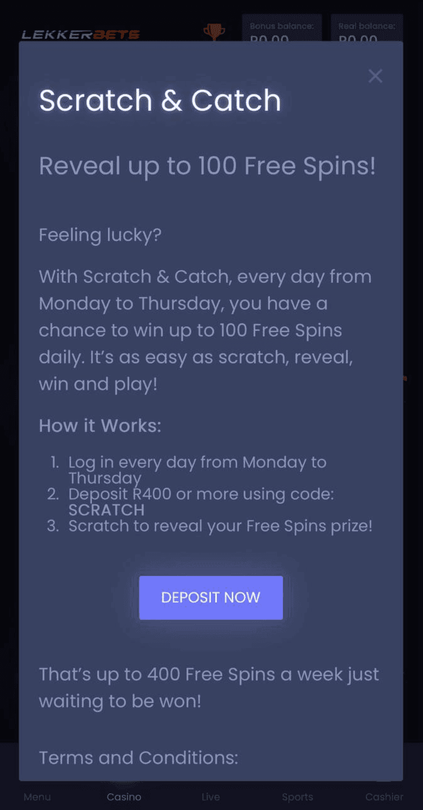 LekkerBets Casino Promotions