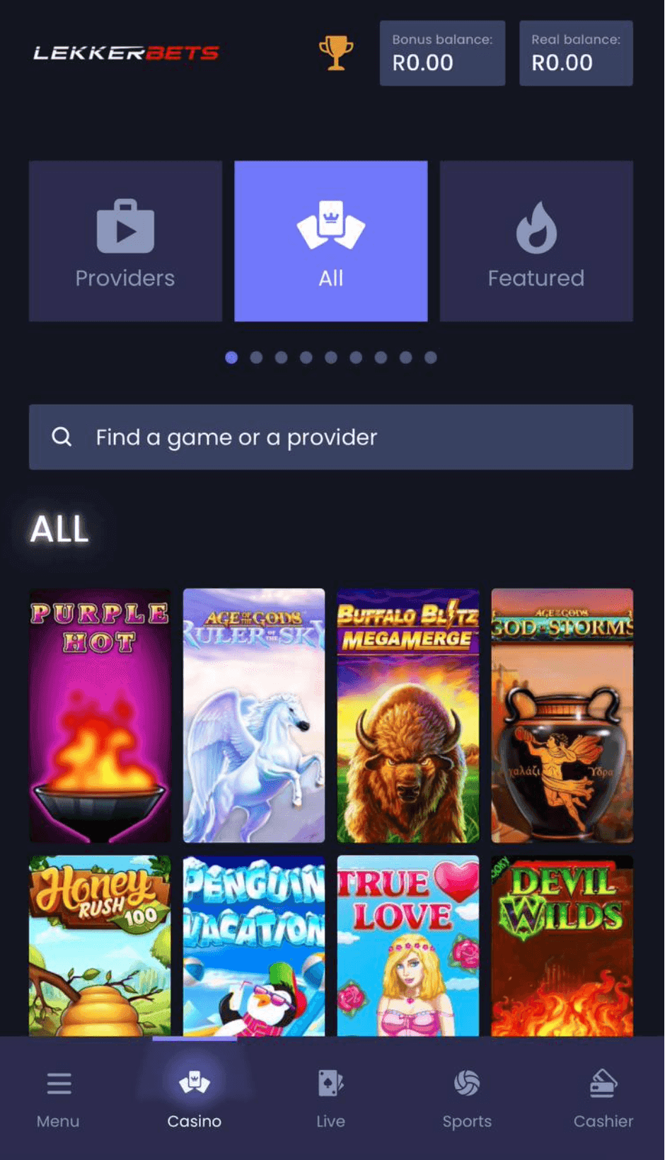 LekkerBets Mobile Experience