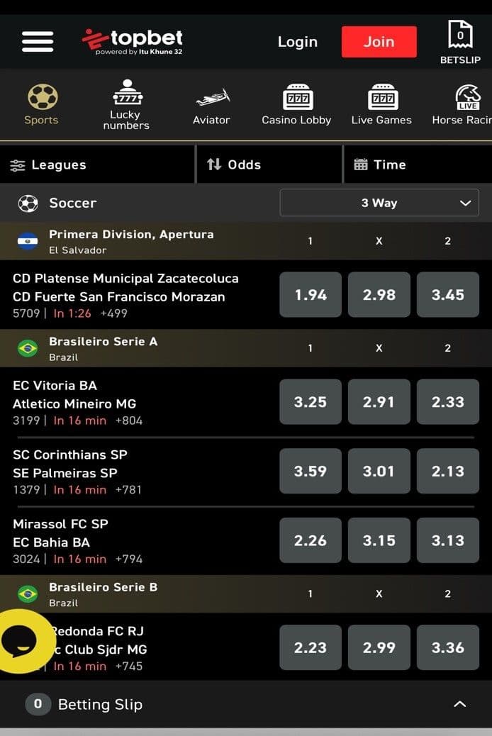 Live Betting & Streaming topbet
