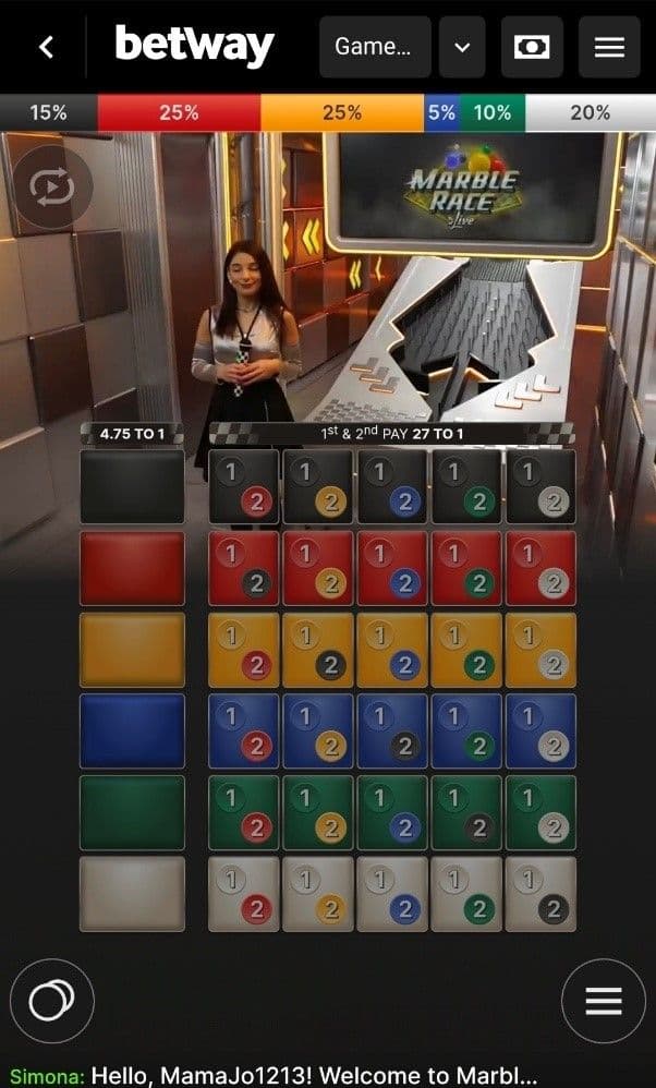 Live Marble Race’s RTP