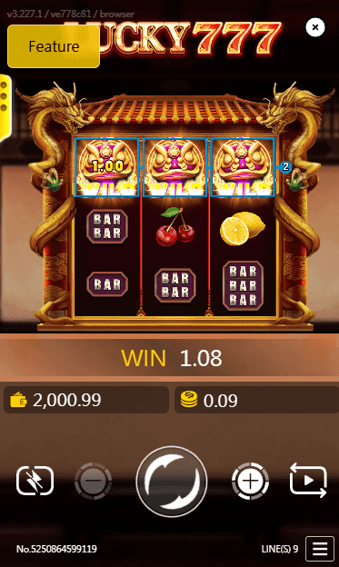 Lucky 777 Demo Version and Free Play