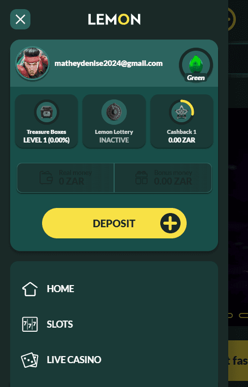 Make your way to the deposit page 