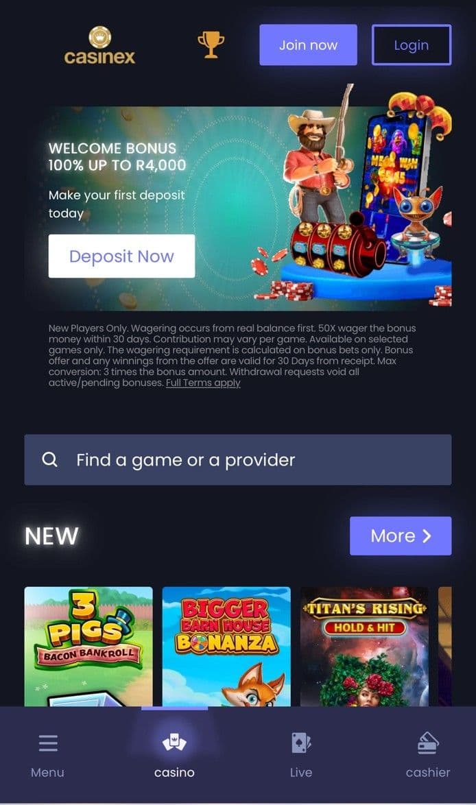 Mobile Deposit Experience at Casinex