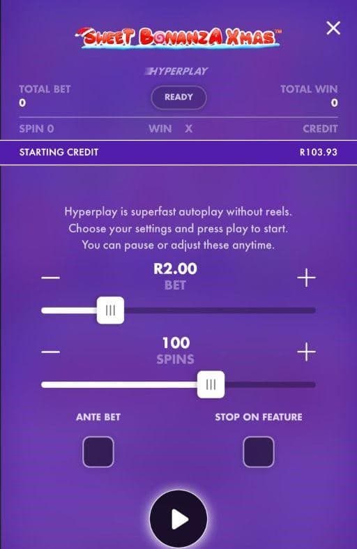 Mobile Play Experience sweet bonanza xmas