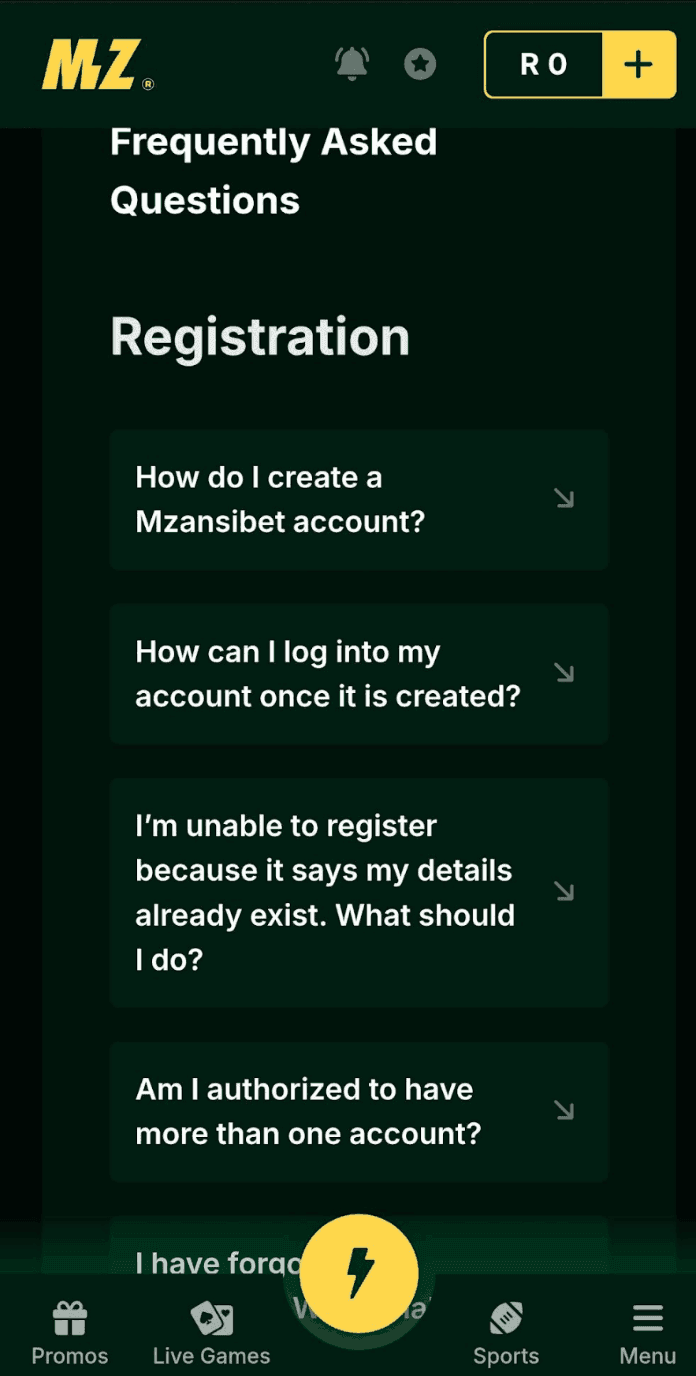 Mzansibet Help Desk and FAQs 