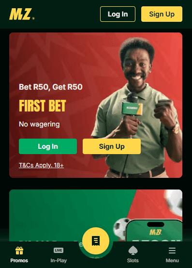Mzansibet Registration Bonus