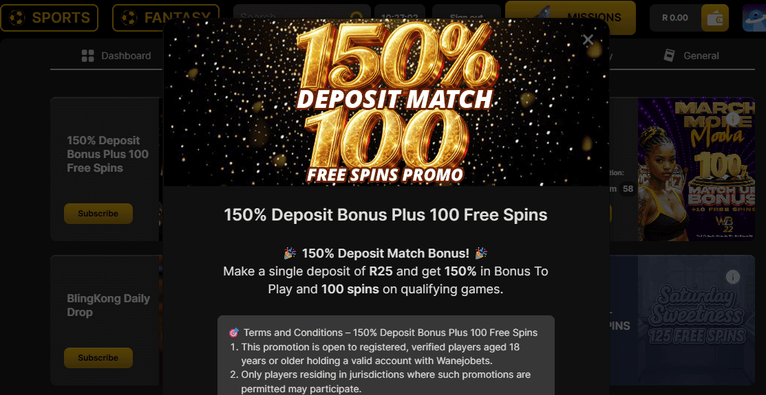 Next, you need to decide which of the welcome bonuses 