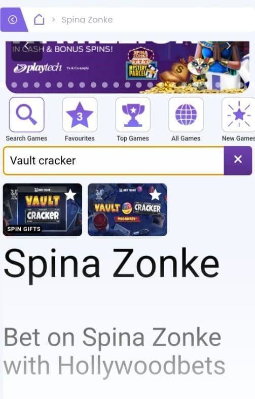 Open the casino’s Spina Zonke library