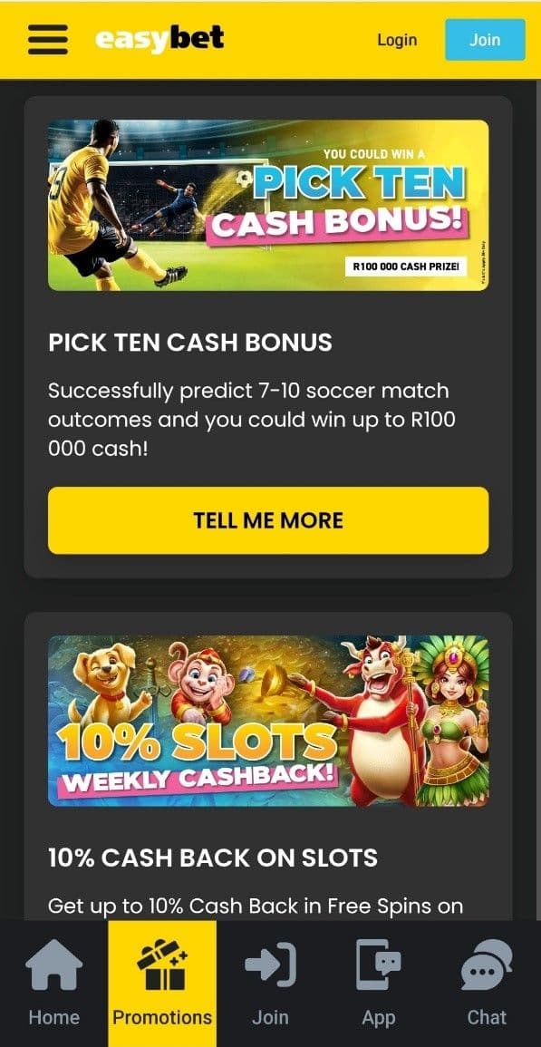 Other Easybet Promotional Offers for Sports and Casino 