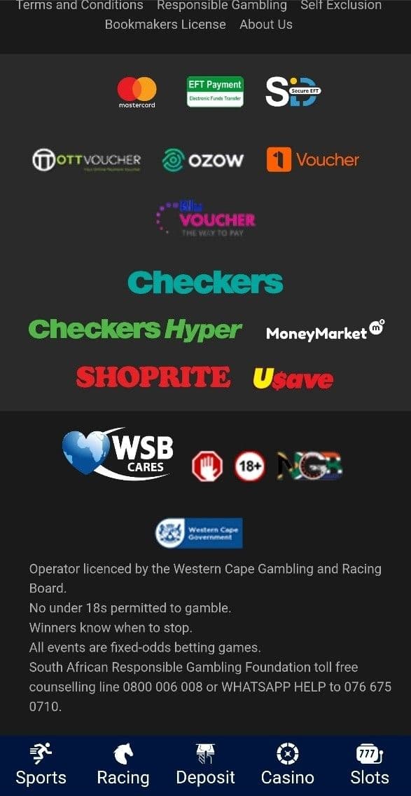 World Sports Betting Deposit Methods