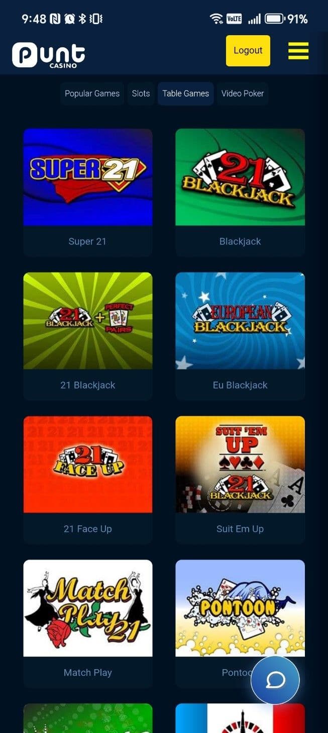 Real Casino Experience at Punt Casino