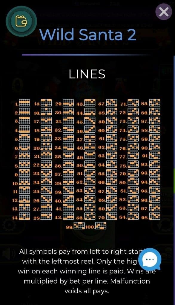 Reels, Rows, Paylines Wild santa 2