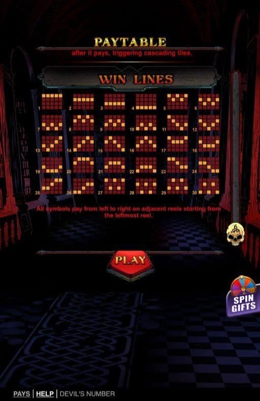 Reels, Rows, Paylines devil number