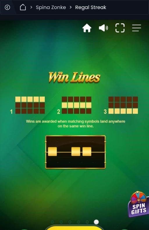 Reels, Rows, Paylines regal streak