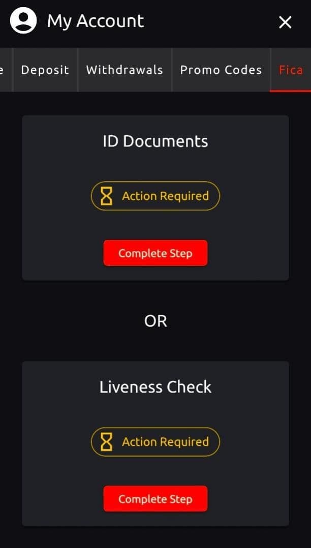 Register at an SA-facing casino 
