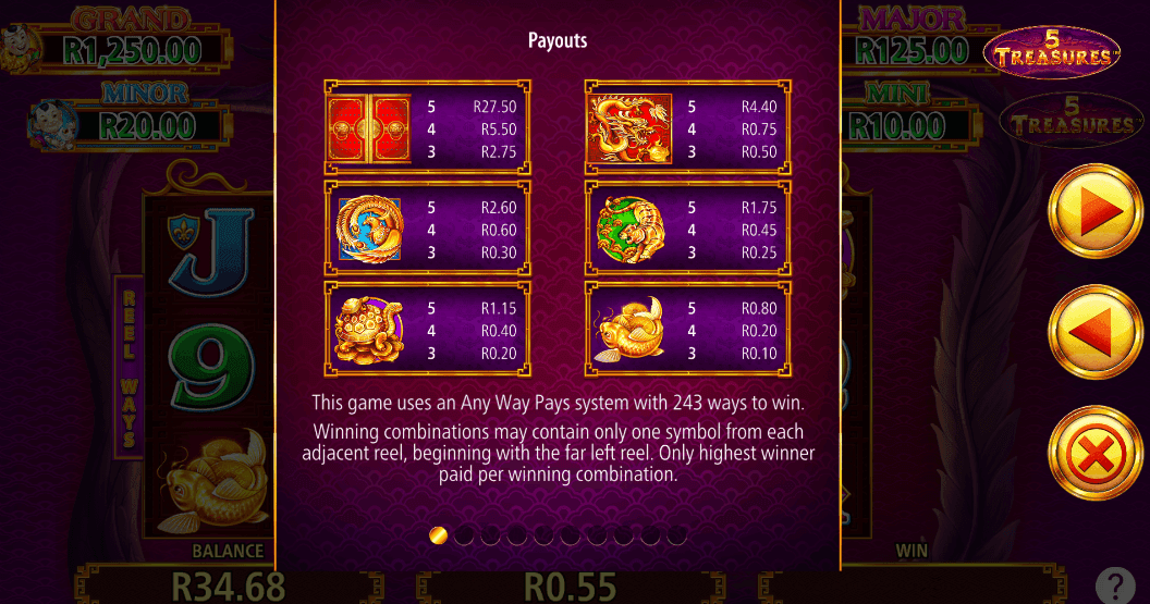 Regular Symbols 5 Treasure