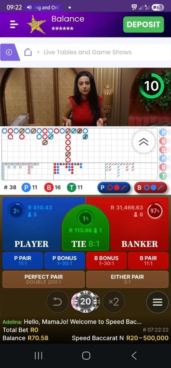 Rules & Gameplay live speed baccarat