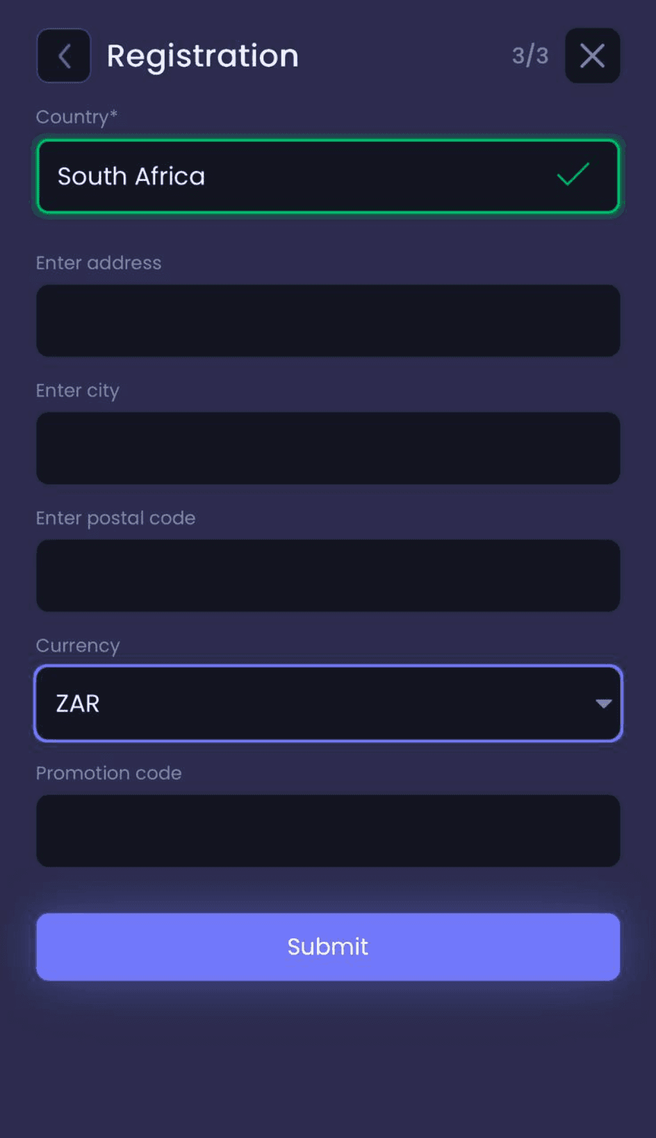 Select your currency