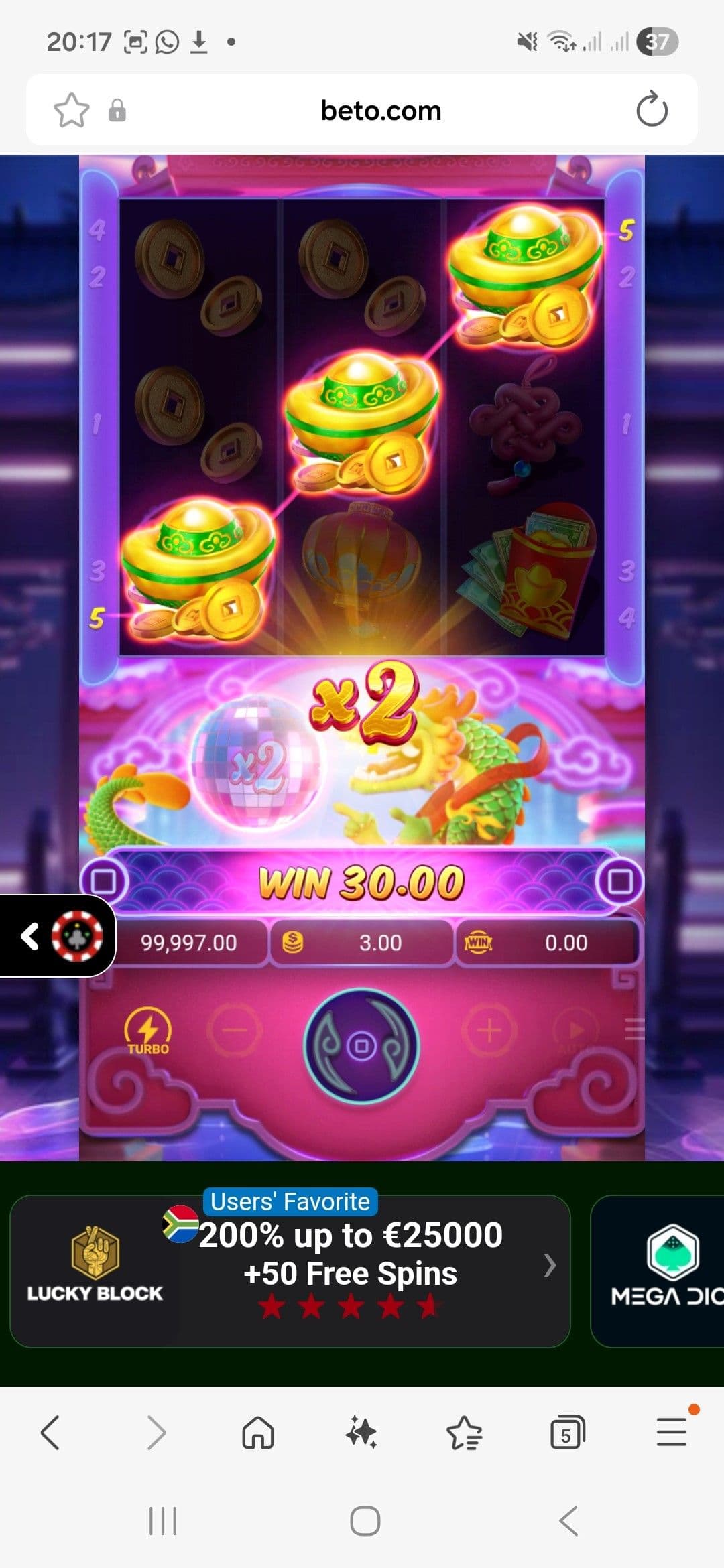 Set your bets and aim for the scatters Fortune dragon