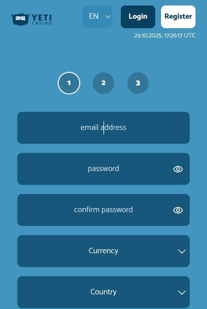 Sign up or log in to the bookmaker’s page 