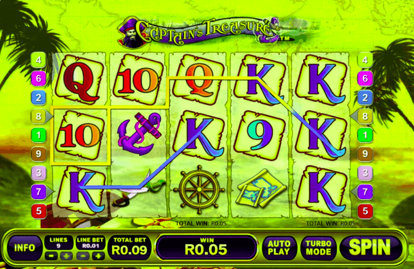 Spin the reels captain treasure