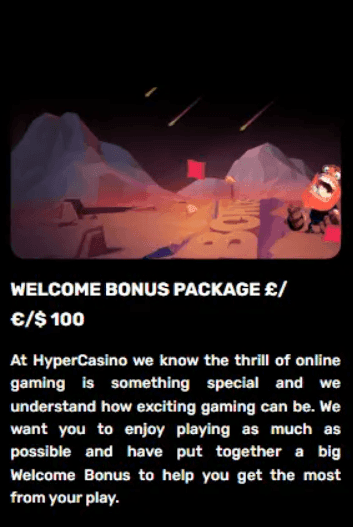 Start by visiting the Hyper Casino site