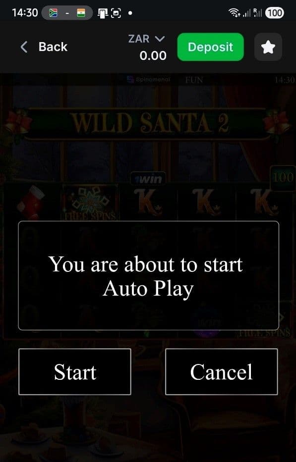 To start, you will need to set your bet.