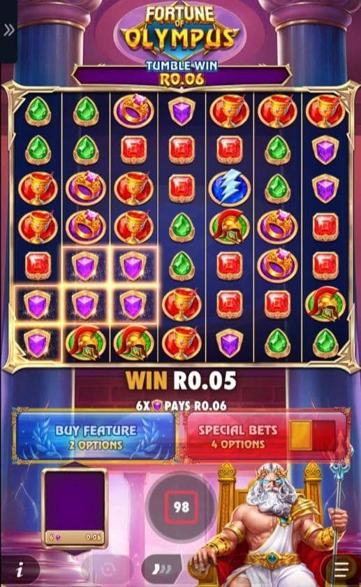 Tumble Feature fortune of olympus