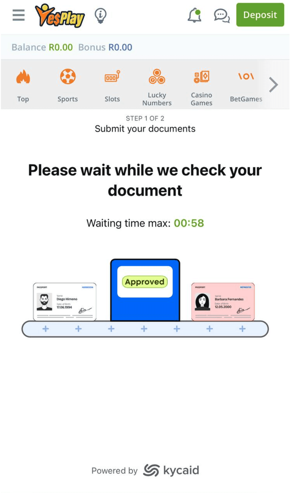 Verify your account