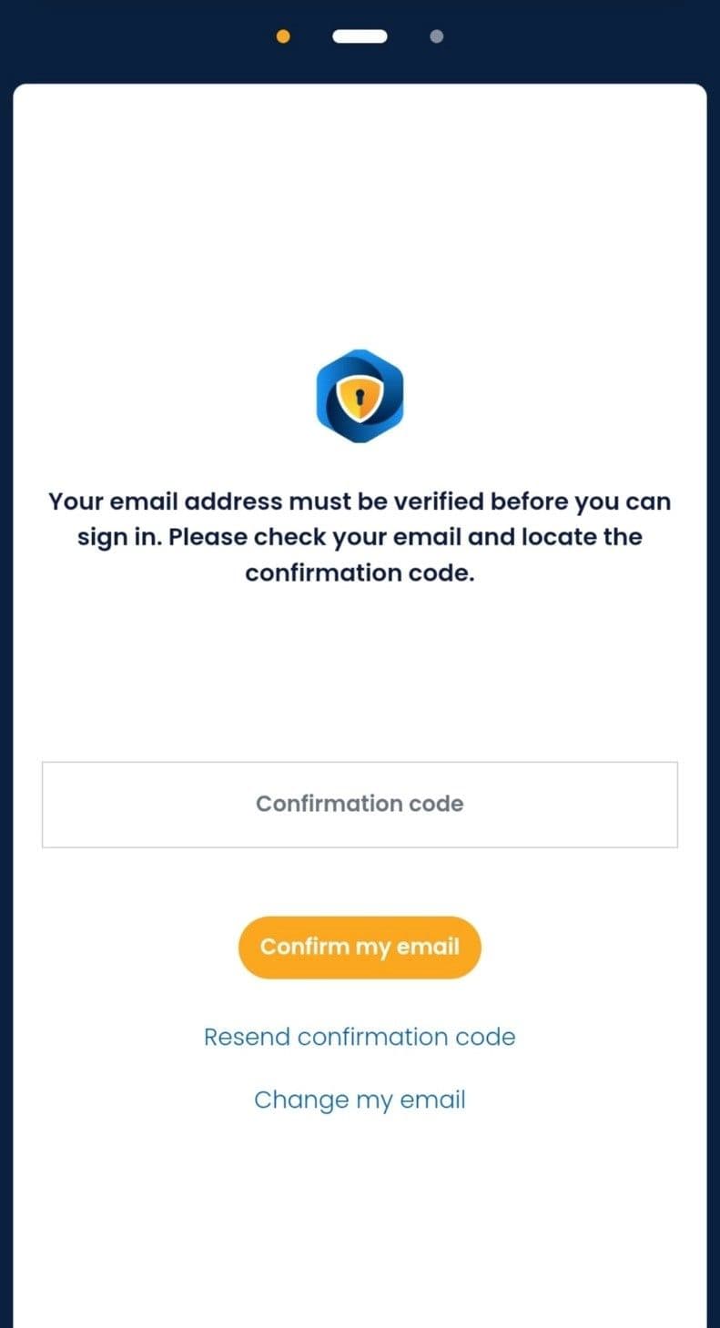 Verify your email account.