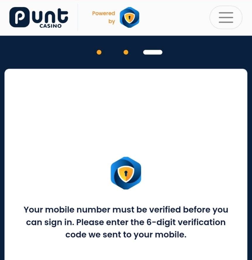 Verify your mobile number..