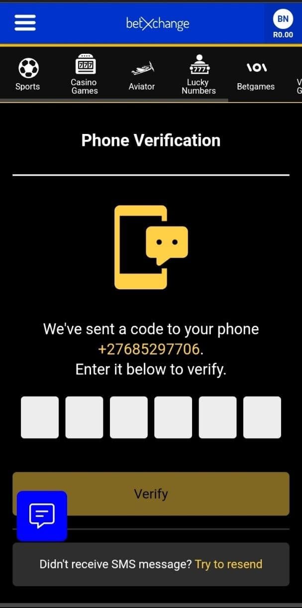 Verify your new account by confirming the OTP 