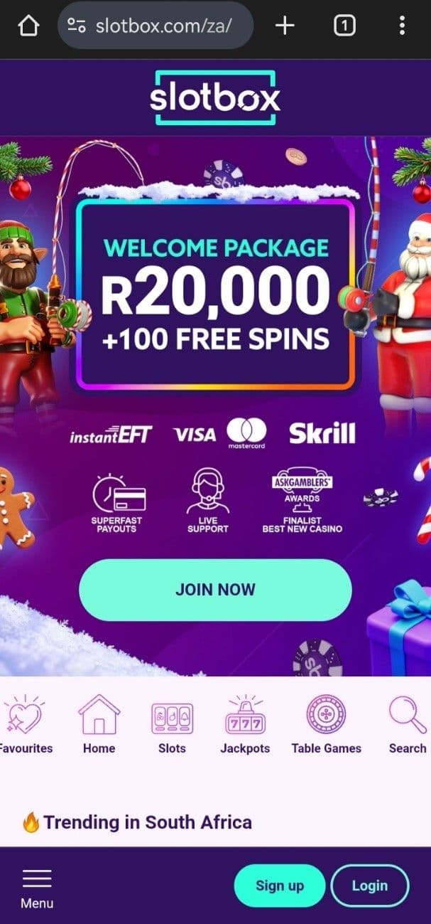 Visit slotbox on your mobile or desktop