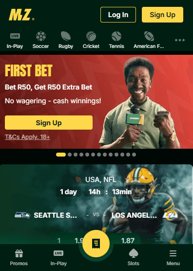 Visit the official Mzansibet website 