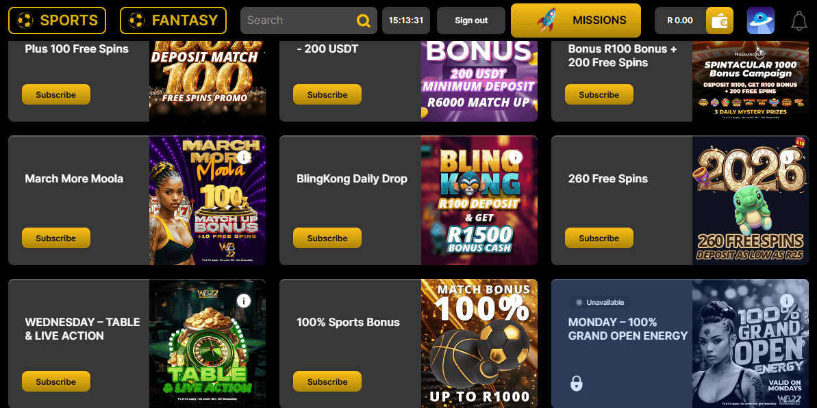 Wanejobets Bonuses and Promotions