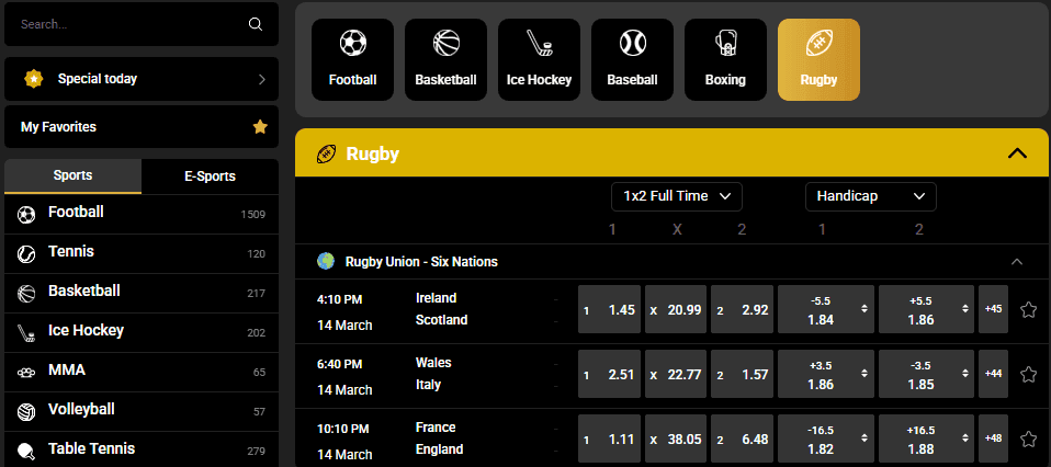 Wanejobets Sports Markets