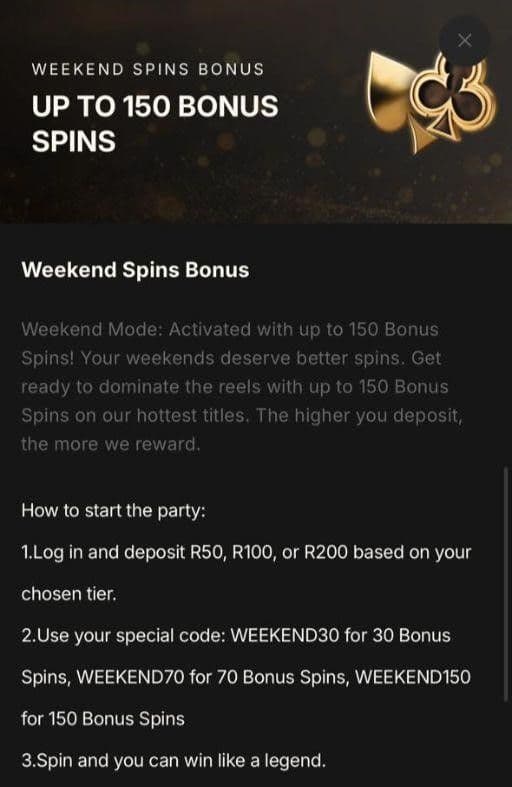 Weekend Spins Bonus