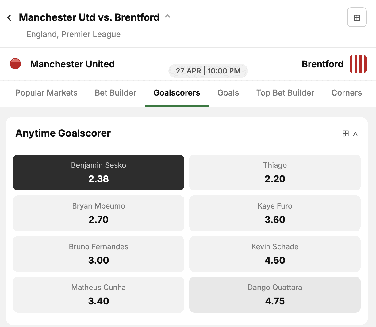 What Is Anytime Goalscorer Betting