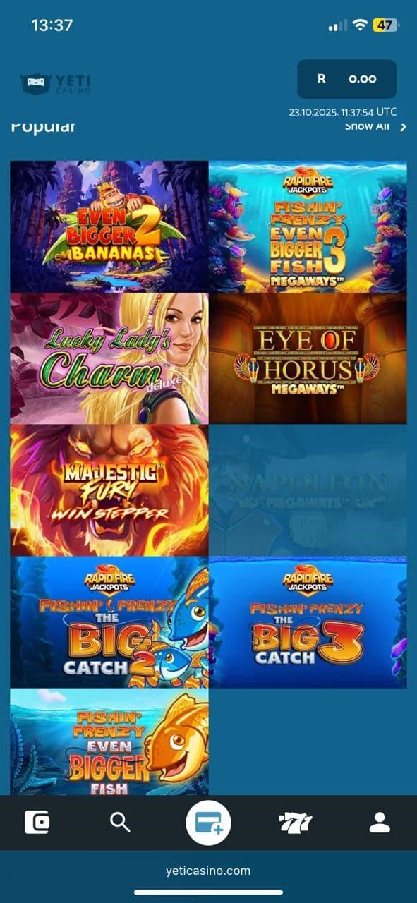 Yeti Casino User Experience 