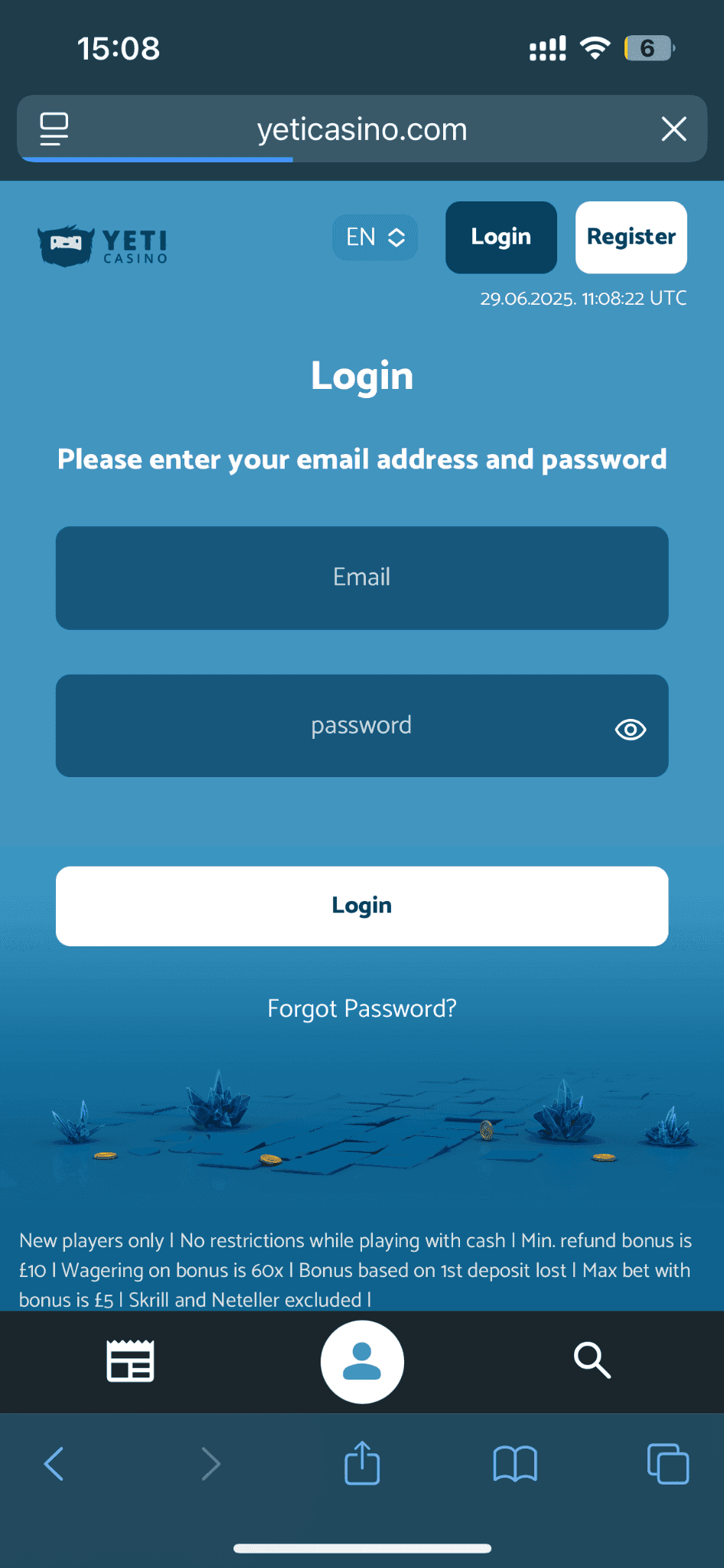 Yeti Casino Welcome Bonus