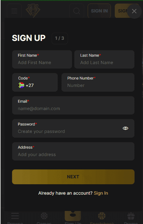 You'll need to fill out the online registration