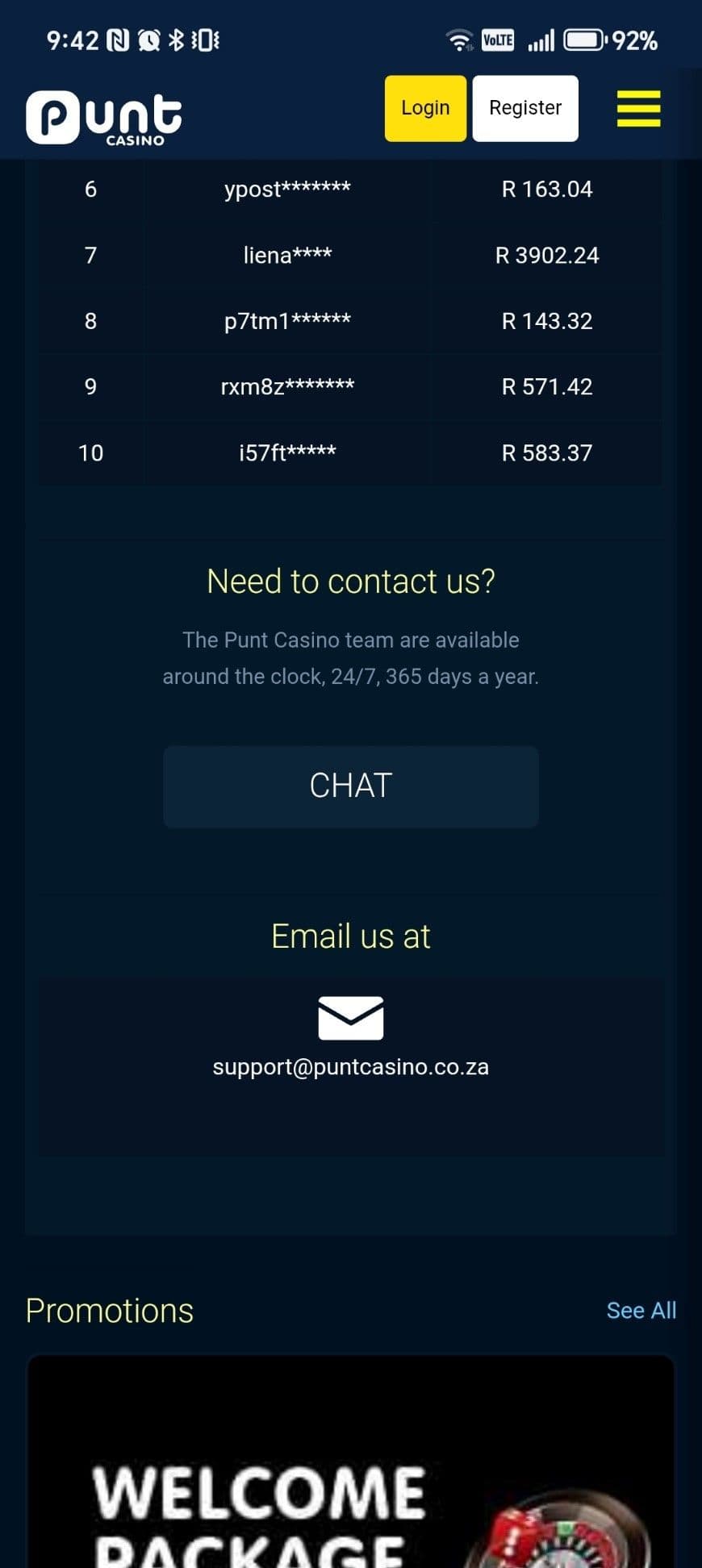 live chat is the fastest and most efficient option