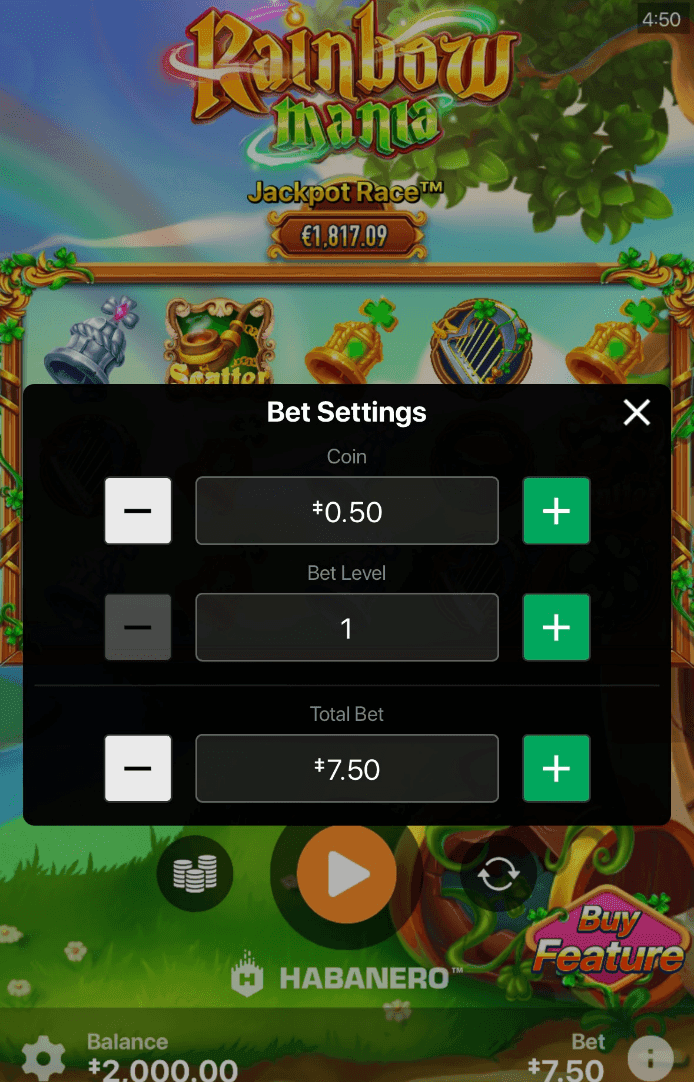 rainbow mania Betting Range.png