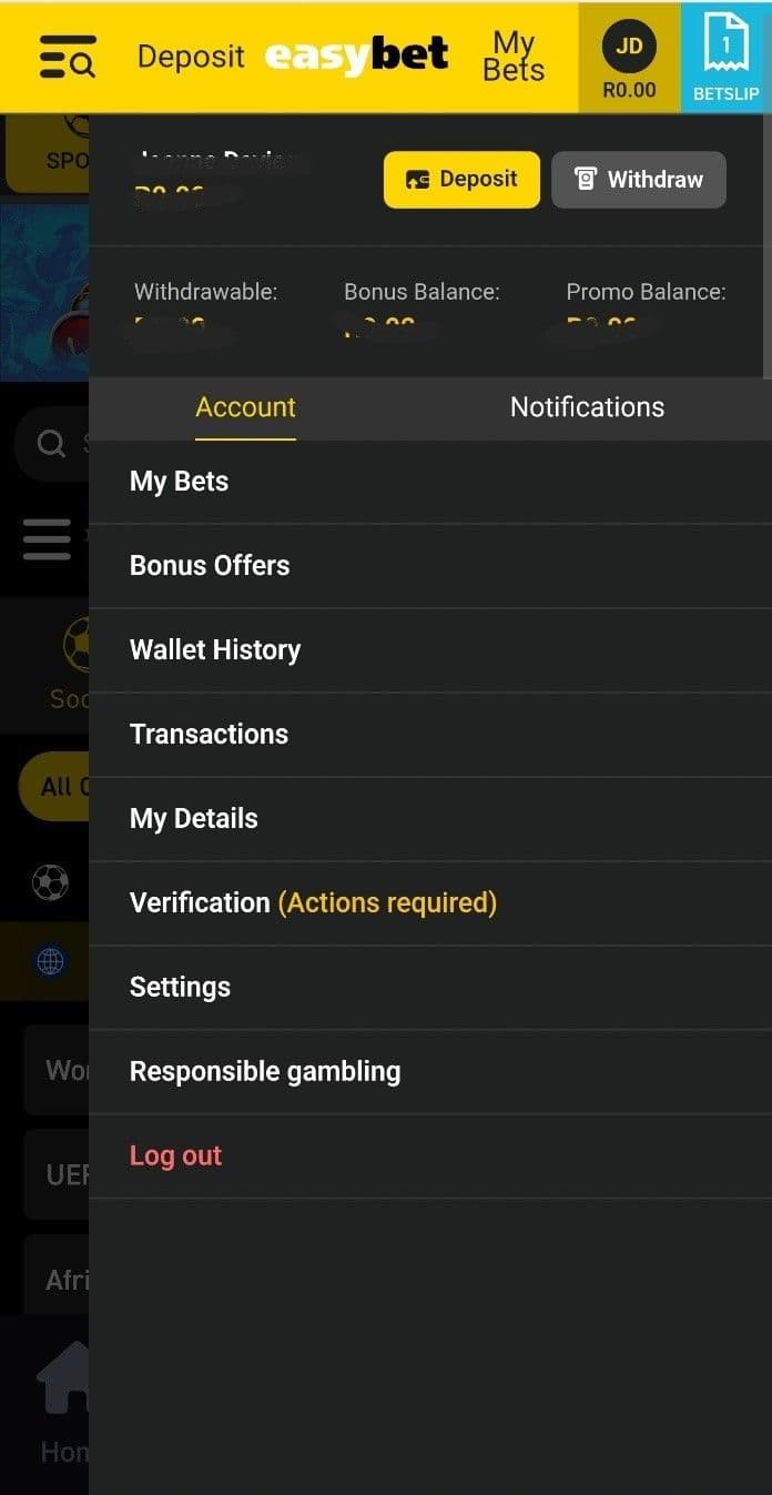 select Deposit. 