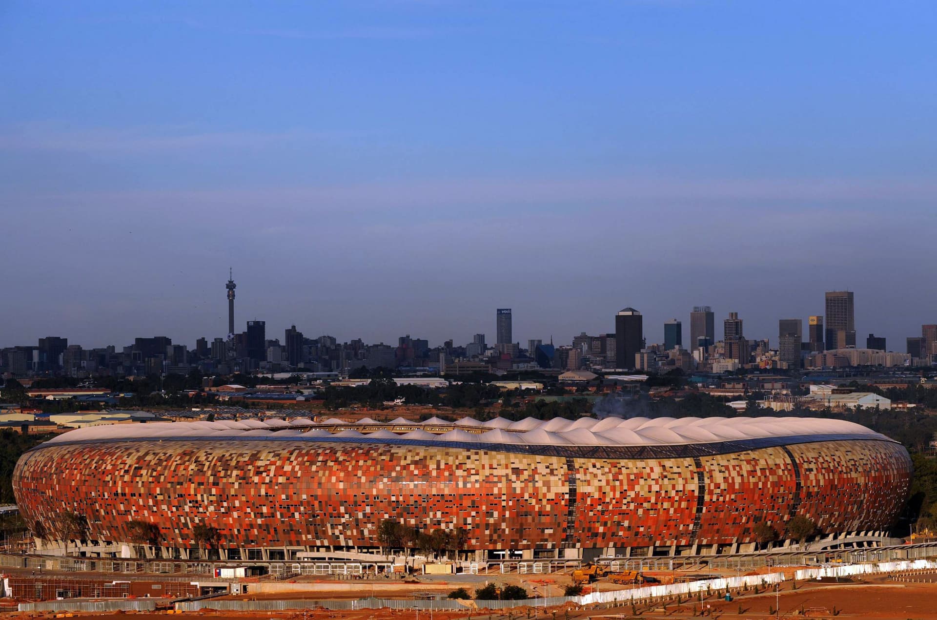 A general view of Soccer City Stadium on December 7, 2009