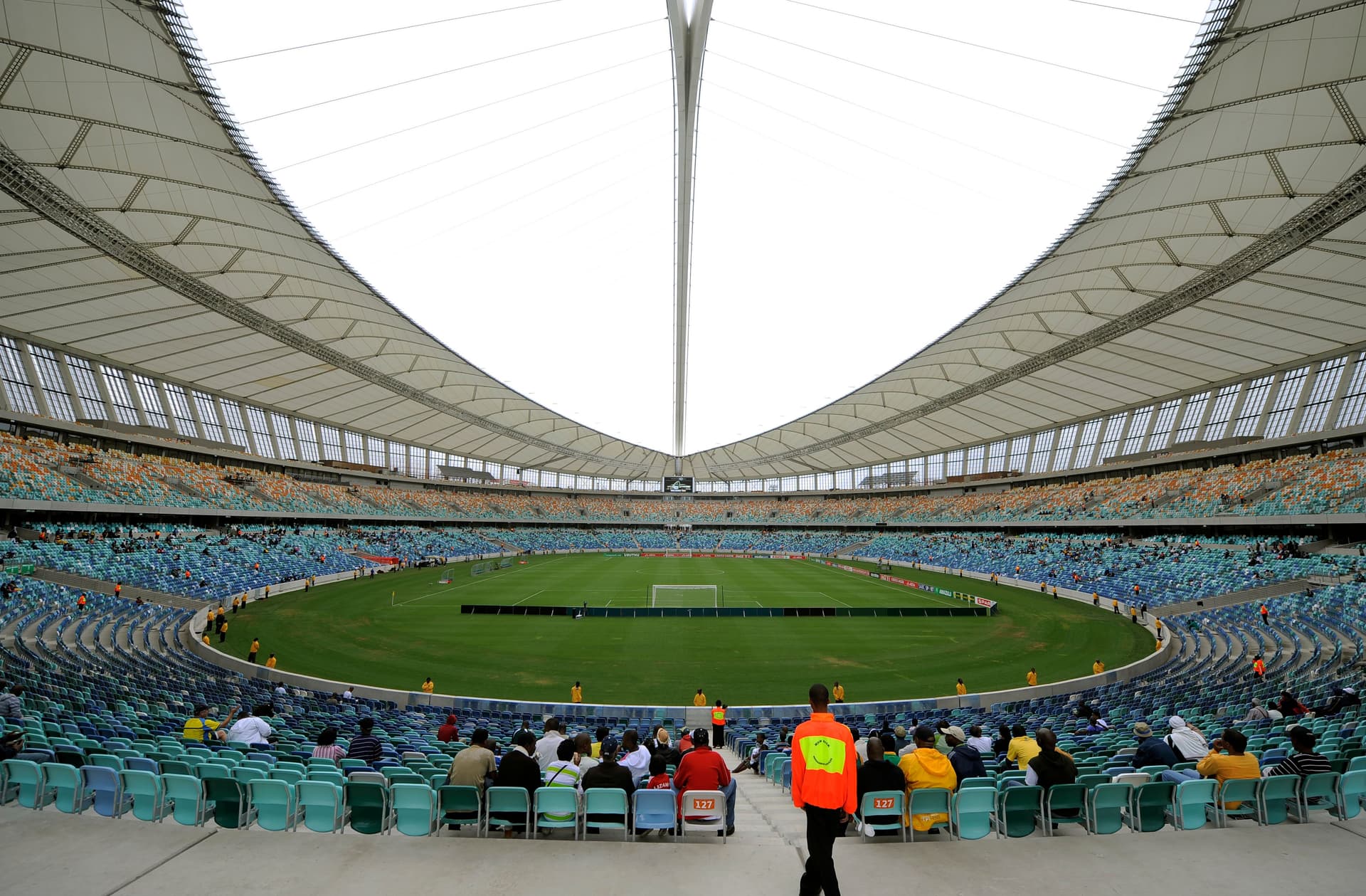 A steward in the Moses Mabhida Stadium in Durban, South Africa
