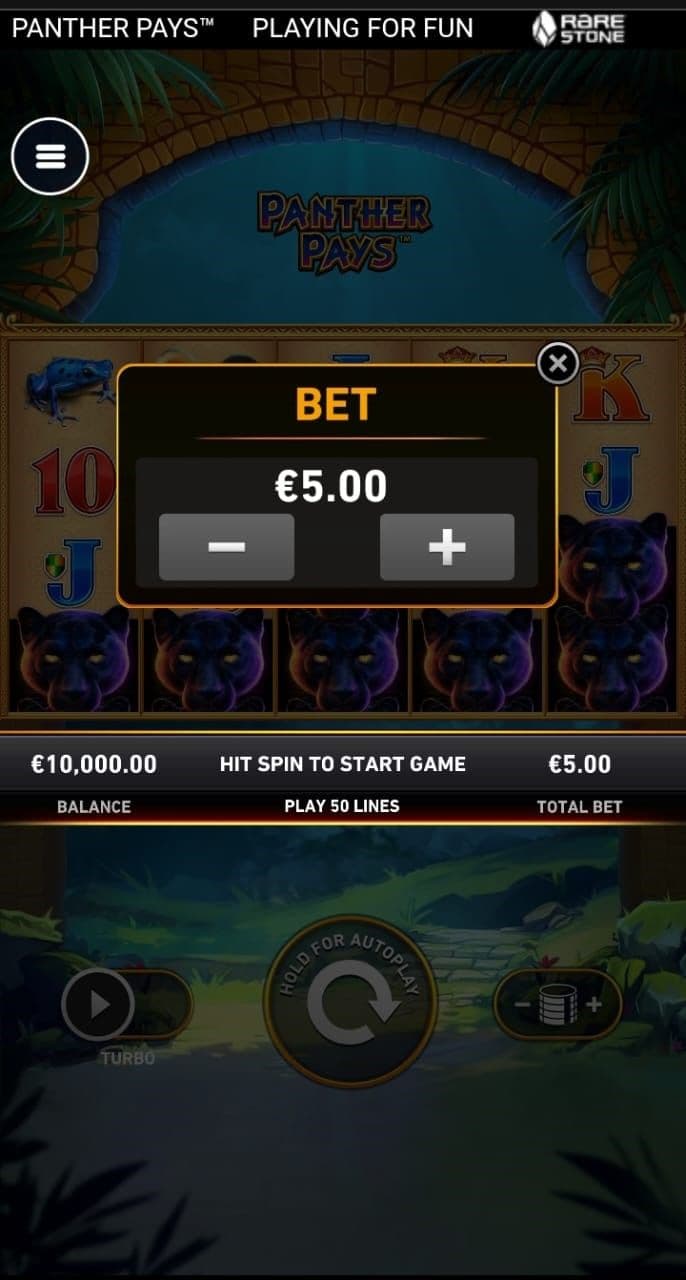 Adjust your wager, as per your budget!